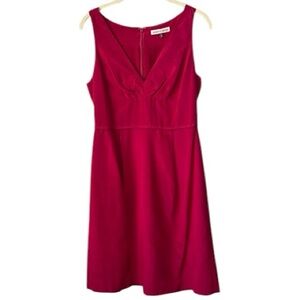 Rebecca Taylor Sleeveless Shimmer V Neck Fit and Flare Dress Size 10